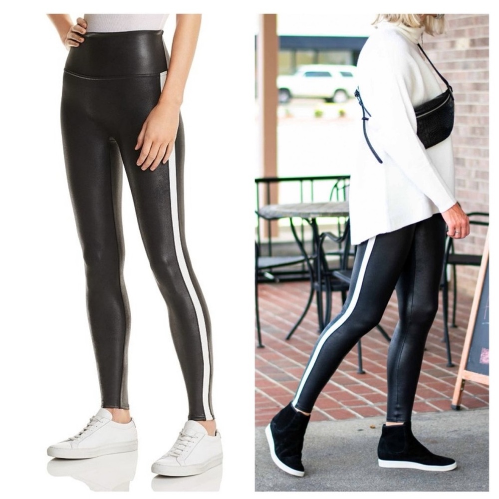 Spanx Faux Leather Side Stripe Legging